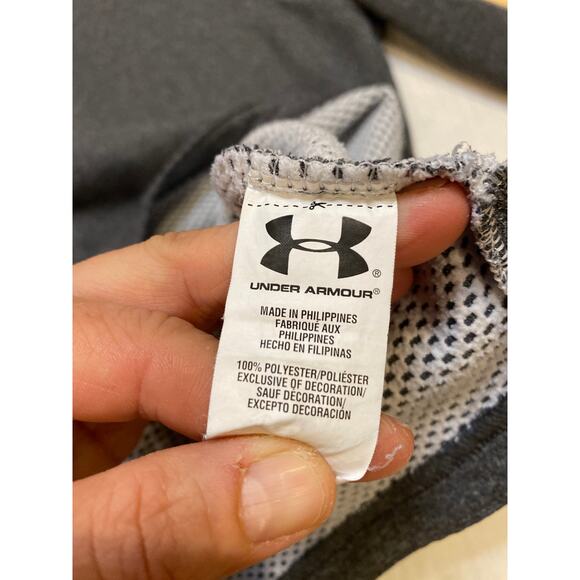 Under Armour Training Shirt Mens Large Gray Loose Coldgear Pullover Baseball - Picture 5 of 9